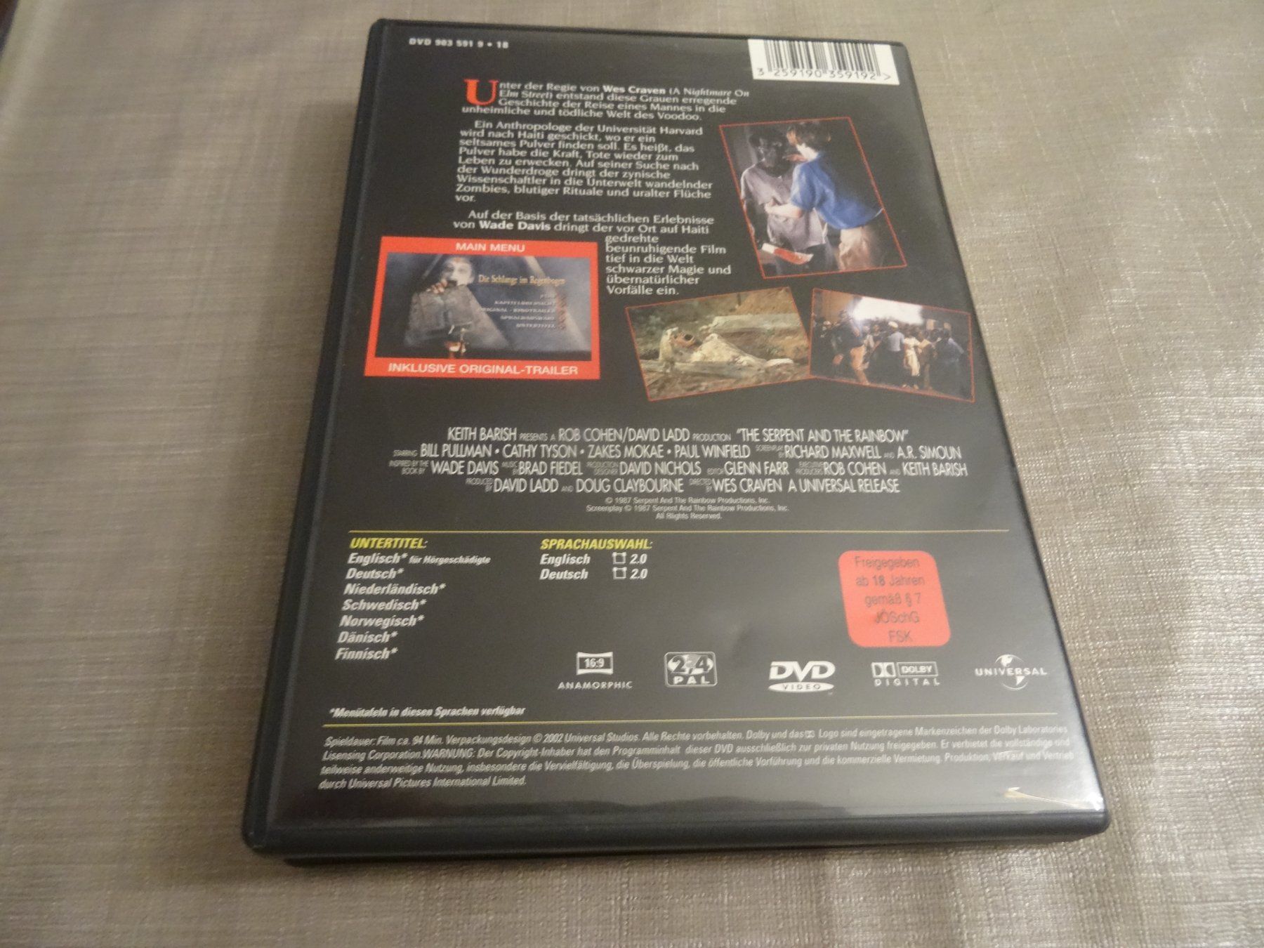 Tutti i DVDs: Die Schlange im Regenbogen DVD Horror – Usato da Olten venduto da Disc-Verkauf 2