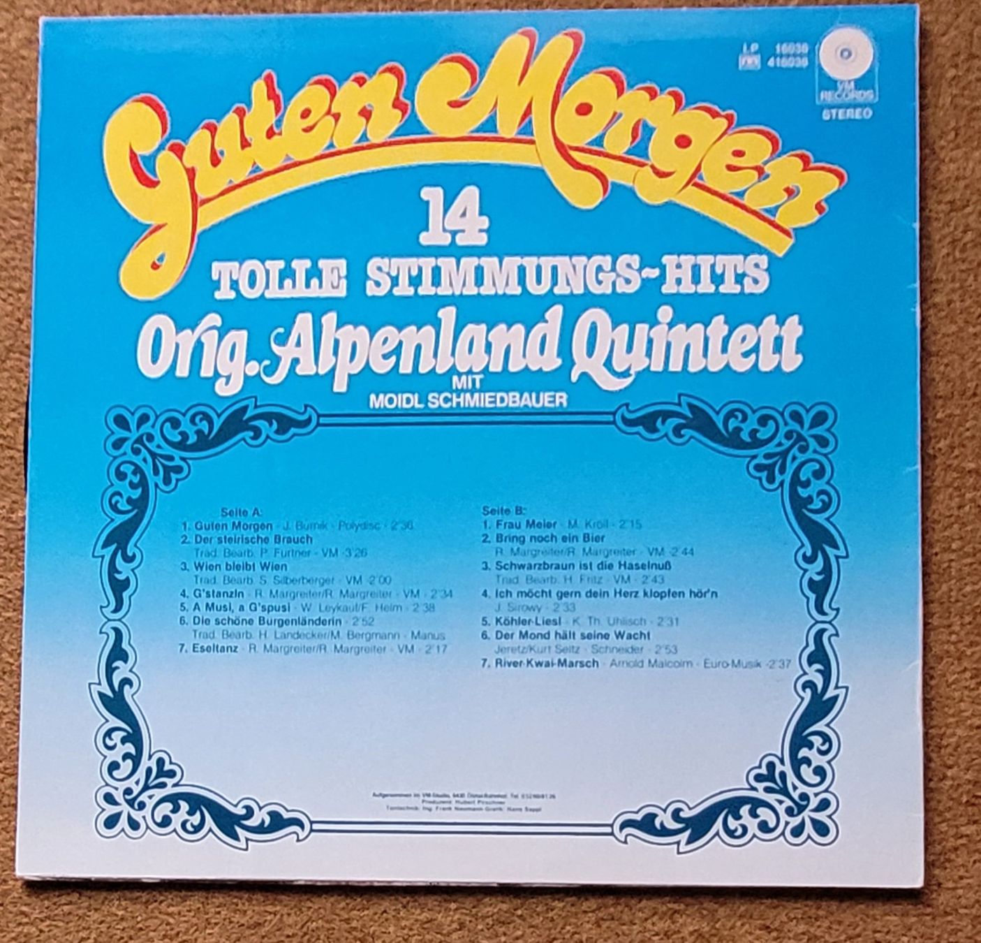 Dischi in vinile: Original Alpenland Quintett – Usato da SCHÜBELBACH venduto da CoKaHa 1