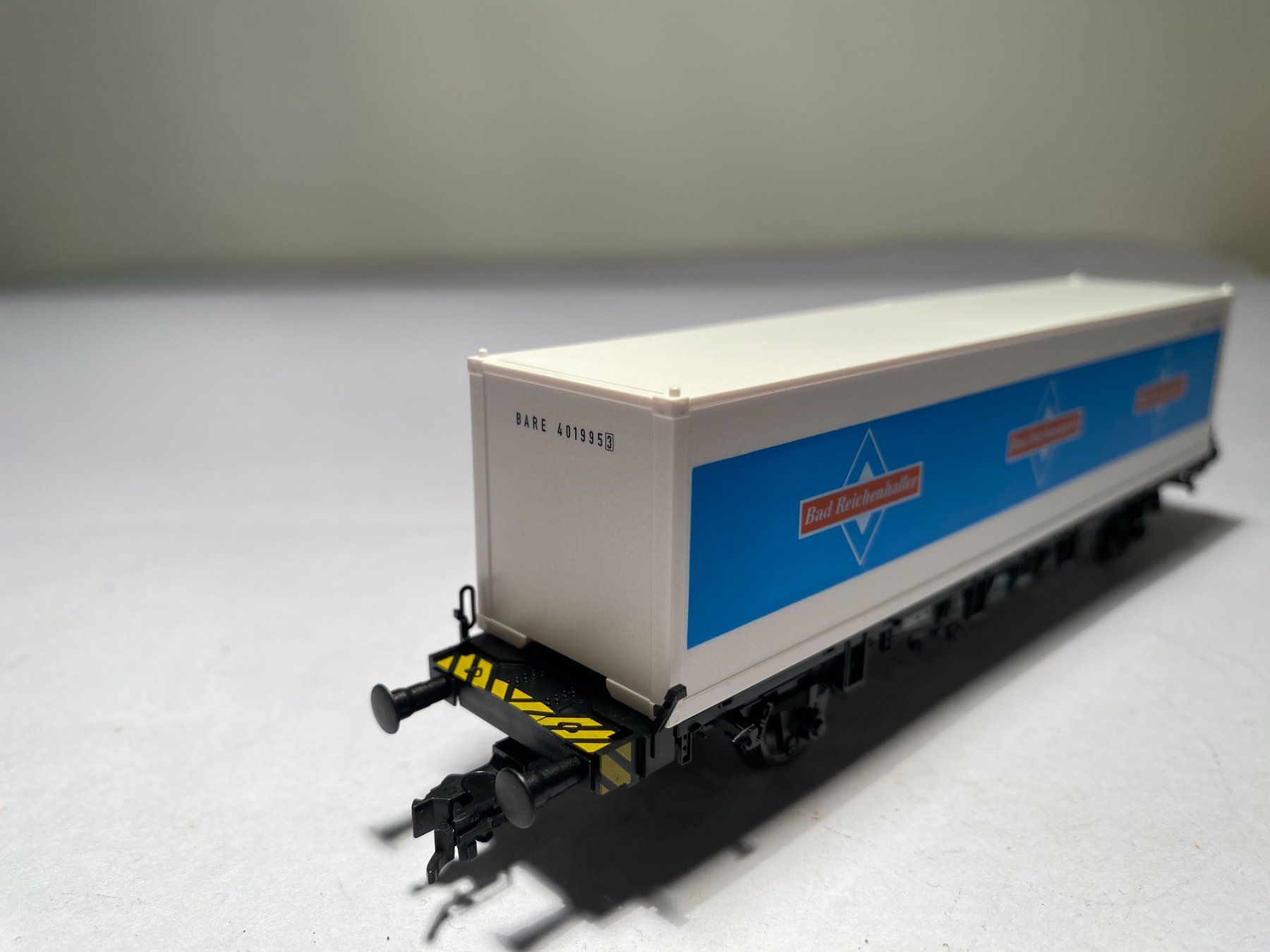 Fleischmann Modellini di ferrovie: Fleischmann 5240 Container-Tragwagen-Bad Reichenhaller, DC – Usato da Buchrain venduto da Modellbahn11 4