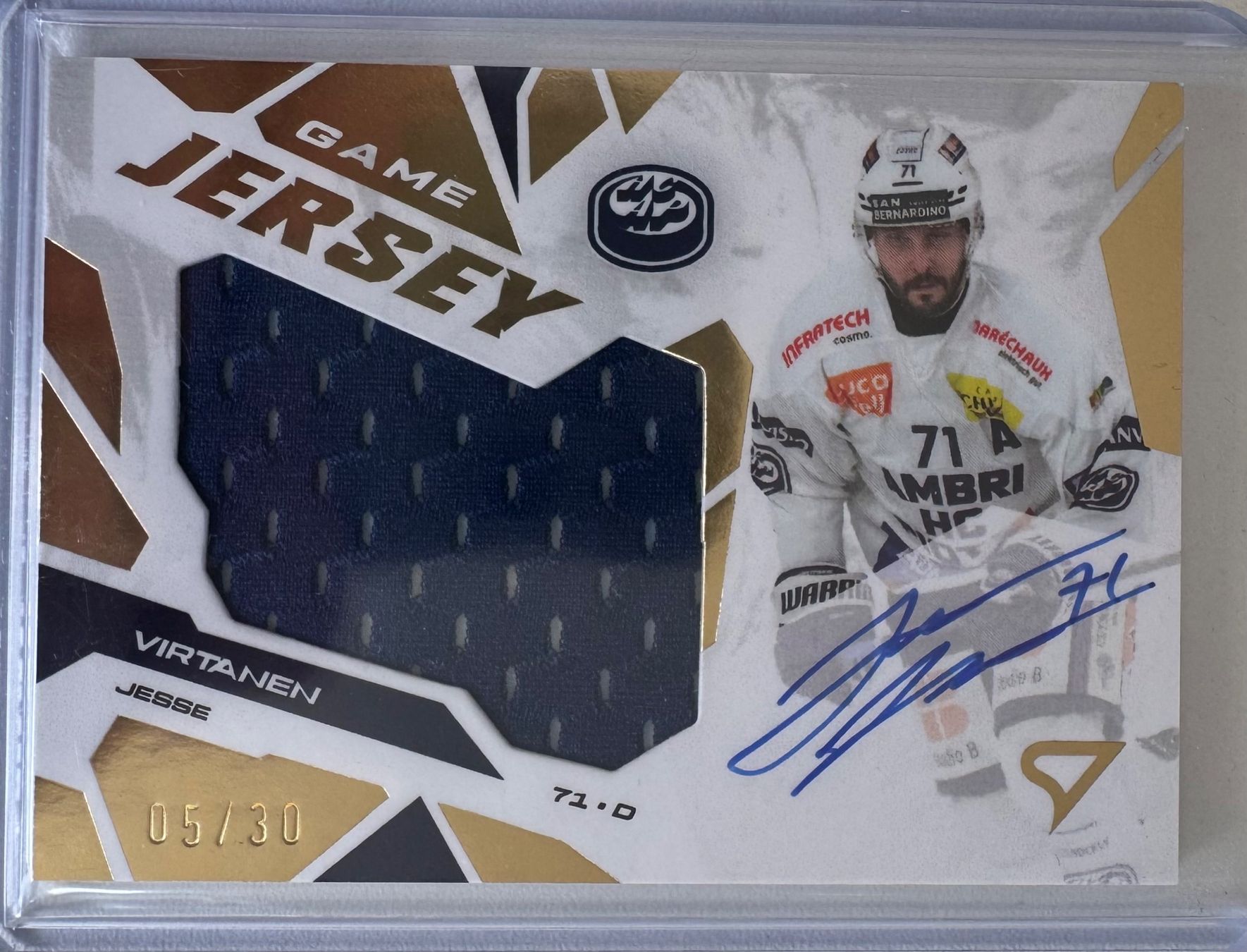Sportzoo Carte collezionabili: SportZoo Jesse Virtanen patch auto /30 – Usato da Cham venduto da mcbTCG