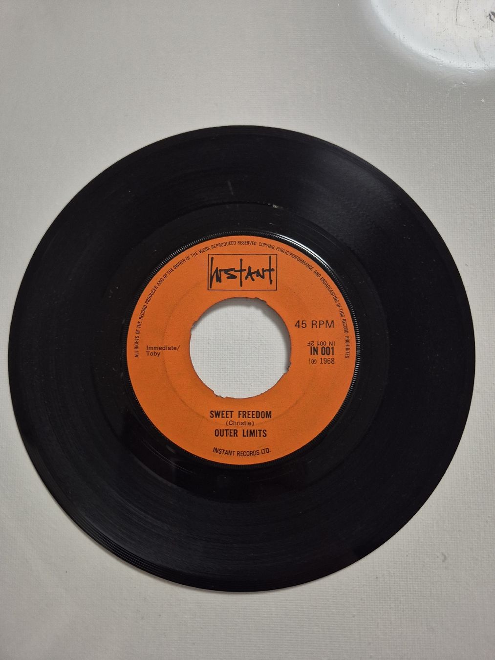 Schallplatten:  Outer Limits  - Sweet Freedom ...Single 7  – Gebraucht aus Uster von newwave0 2