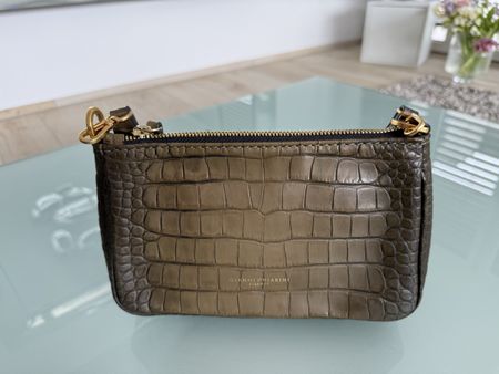 Gianni Chiarini Firenze Olive Croc Embossed Bag, New!
