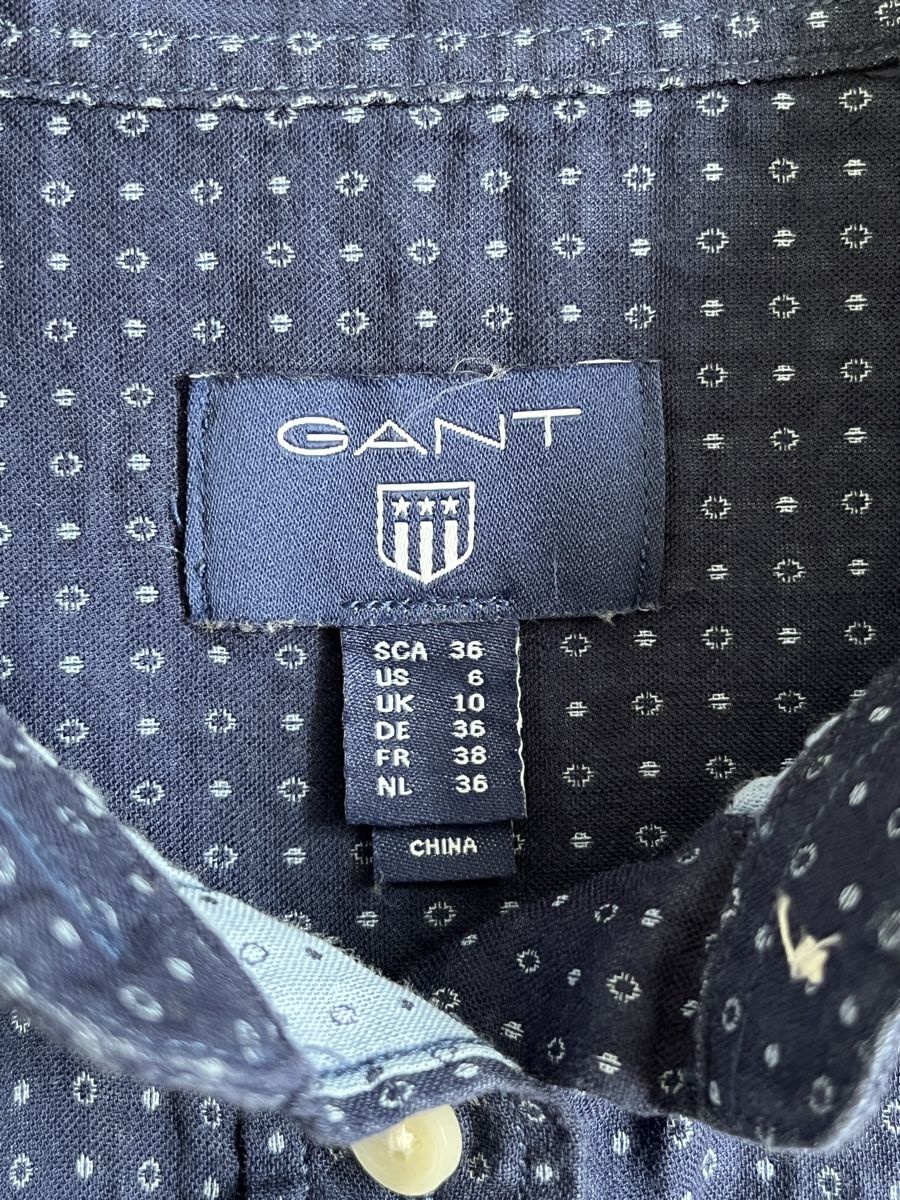Gant Camicette: GANT Hemd, Gr. 36, Dunkelblau mit Muster – Usato da Zürich venduto da Kleanthy 2