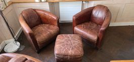 Leder braun Vintage Club Sessel