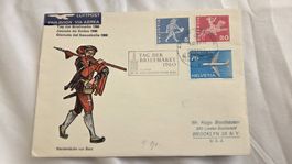 1960Tag der Briefmarke nach USA Automobilpost 75 Jahre Phil