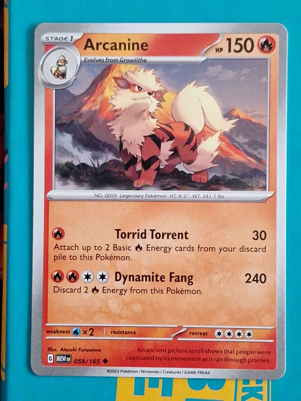 Pokémon Sammelbilder & Trading cards: Arcanine - Pokemon Mew 151 Englisch – Gebraucht aus Altstätten SG von GGsGameshop