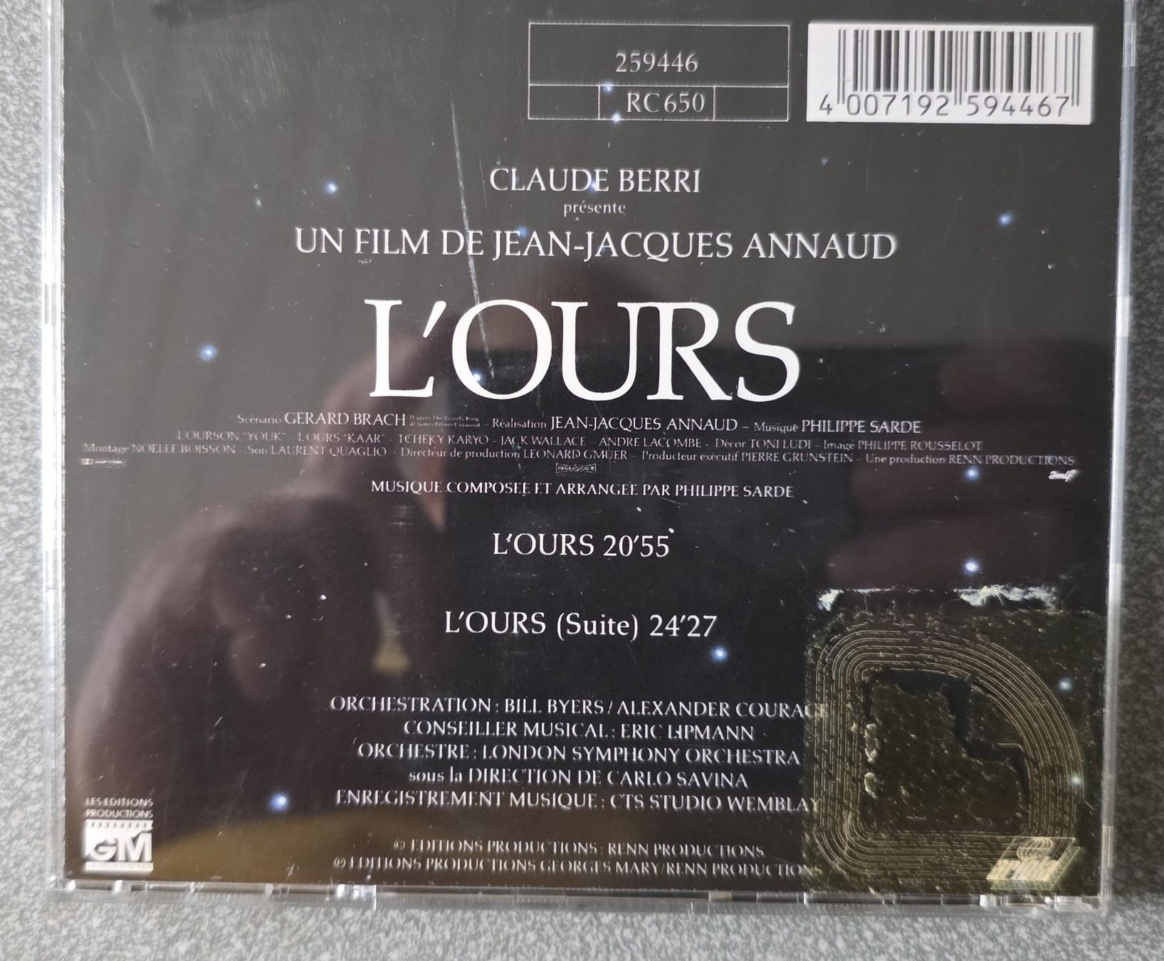 CD: L'ours - Original  Motion Picture Soundtrack CD – Usato da Oetwil am See venduto da fineli2 1