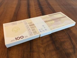 SFR Jugoslavija - 1980er - Bündel mit 100 Schecks - Rarität
