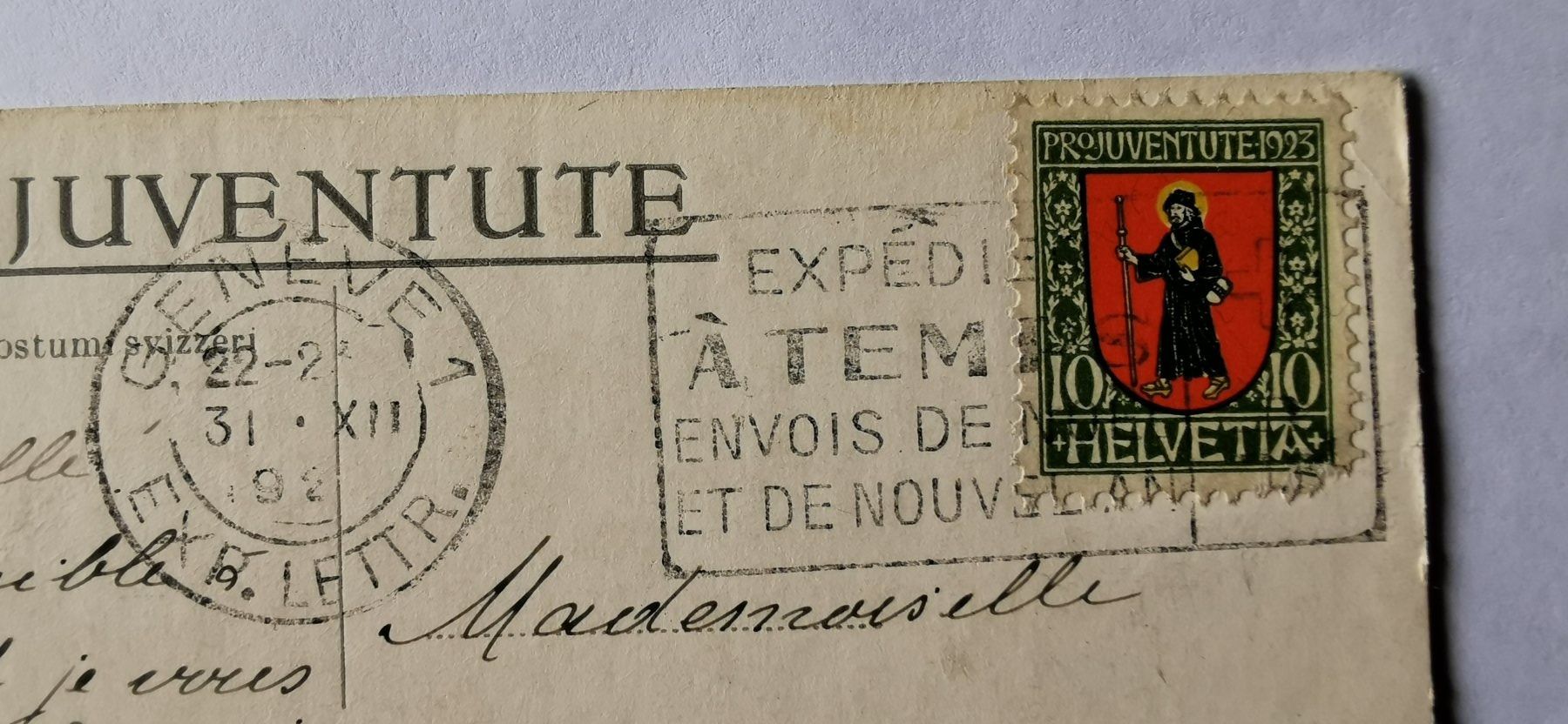 Tutti i francobolli: PJ Karte 1924 – Usato da Aadorf venduto da Chnorli-Furz 2