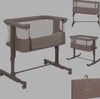 Lionelo Beistellbett 3-in-1 Taupe höhenverstellbar neuwertig