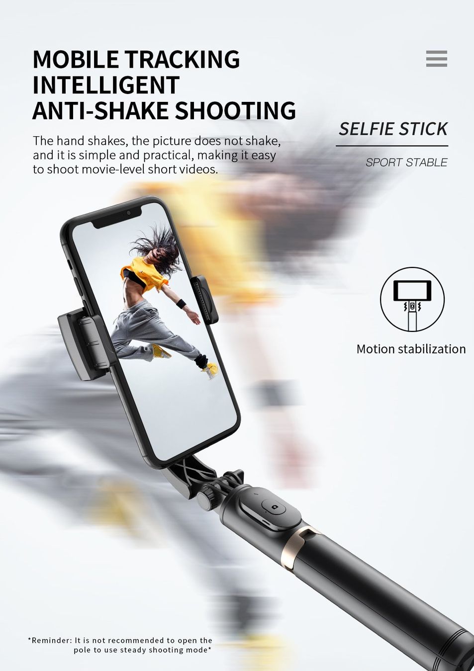 Halterungen: Stabilisator Bluetooth mit Stativ-Selfie-Stick – Neu und originalverpackt aus Unterägeri von RmOnline 4