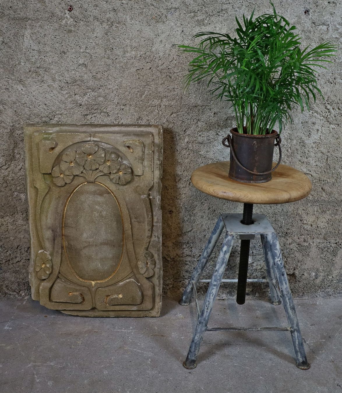 Alle Dekorationen: florale Jugendstil Ornamentsplatte aus Steinguss – Gebraucht aus Birrwil von brandschatz_birrwil 5