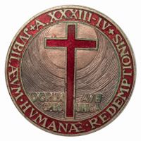 Christliche Brosche emailliert Jubiläum XXXIII-IV