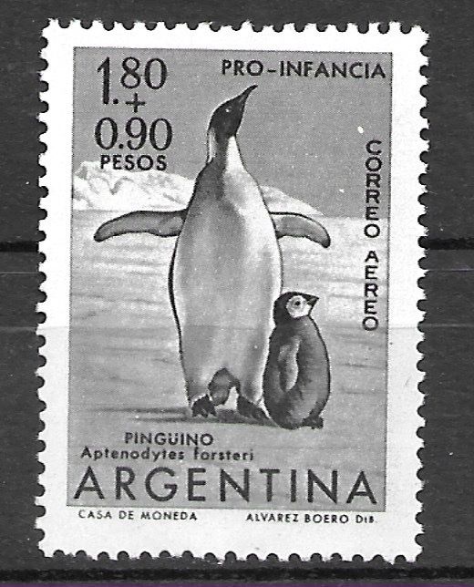 Tutti i francobolli: Argentinien 1961: Kinderhilfe Kaiserpinguin – Usato da Zürich venduto da Rainstamps