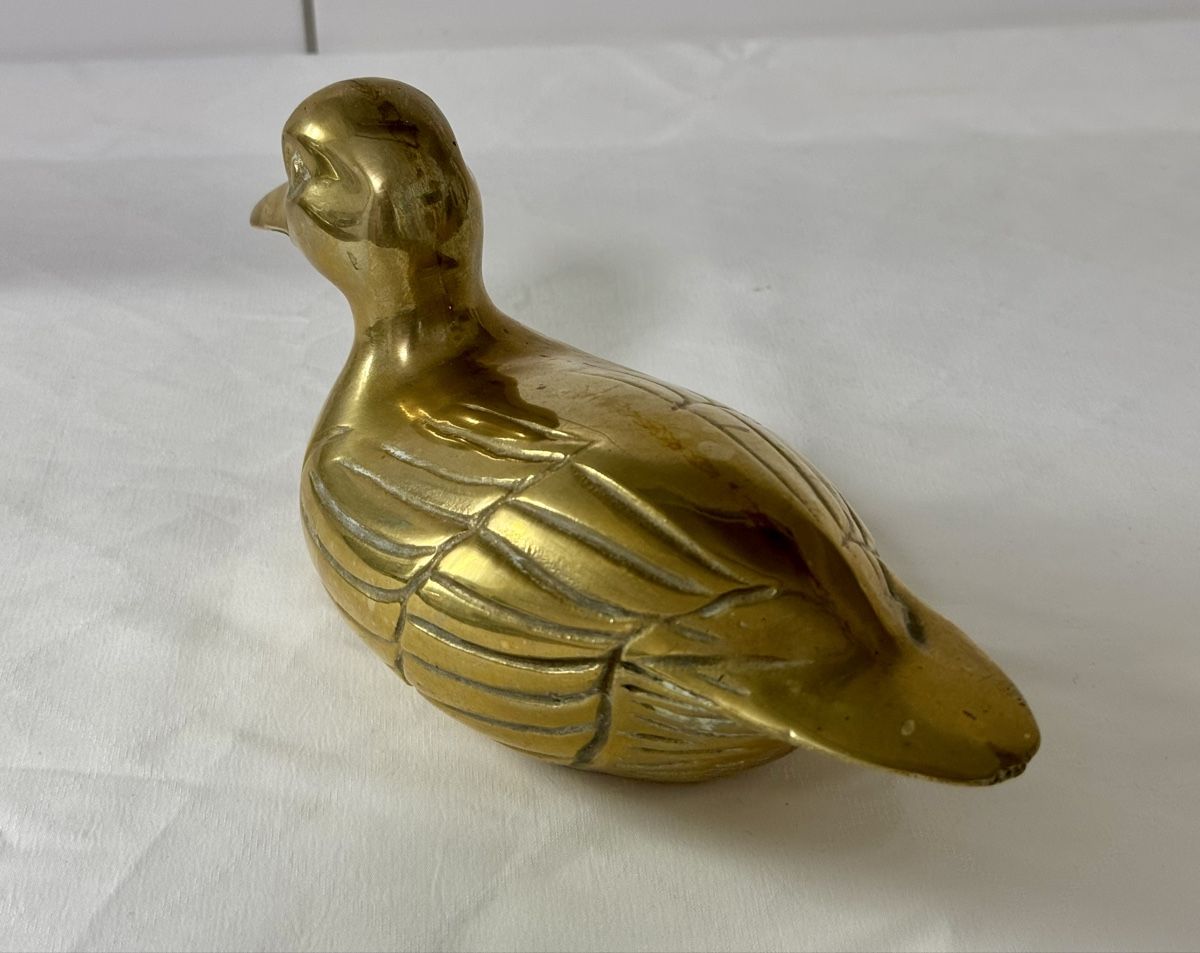 Statuette: grosse, massive Messing-Ente – Usato da Schwerzenbach venduto da schwerzi70 2