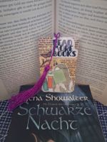 Lesezeichen mit lila Quaste - Handgemachtes Einzelstück!