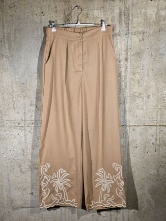 Vintage Zweiteiler mit bestickter Weste und weiter Hose Gr.M