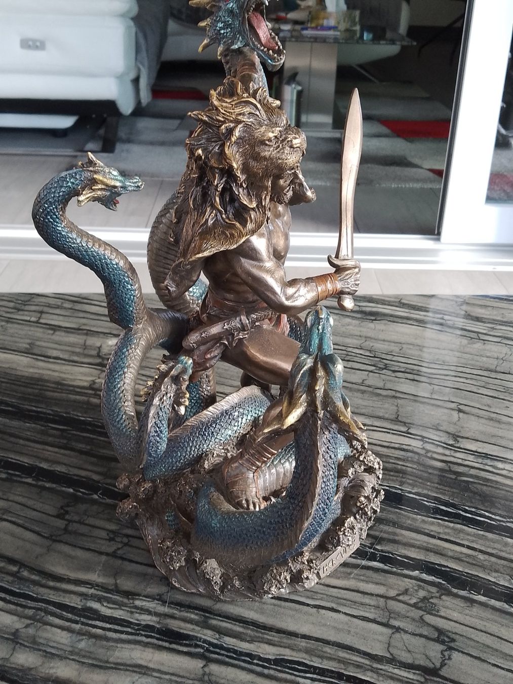 Tutte le decorazioni: Herkules Statue, bronziert, Kampf mit der Hydra, neuwertig – Usato da Lengnau BE venduto da Steinbock. 2
