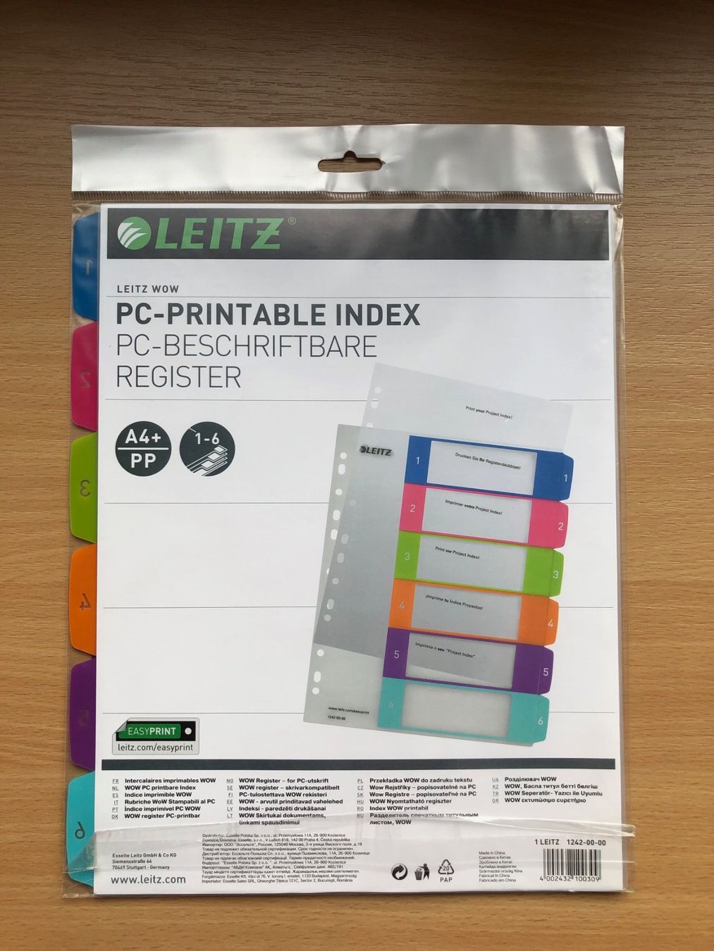 Ordner: LEITZ-Plastikregister 6-teilig – Neu und originalverpackt aus Buchs SG von Handyman77