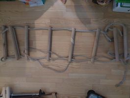 Strickleiter aus Holz mit Seil, guter gebrauchter Zustand