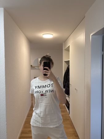 Tommy Jeans T-Shirt, New York Print, Weiss, Grösse XL