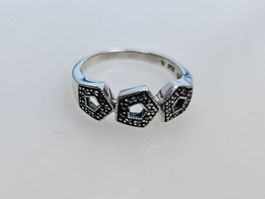 Silberring mit Pyrit Grösse 52