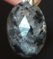 Anhänger L-2406 – Facettierter Larvikite – 27x20mm