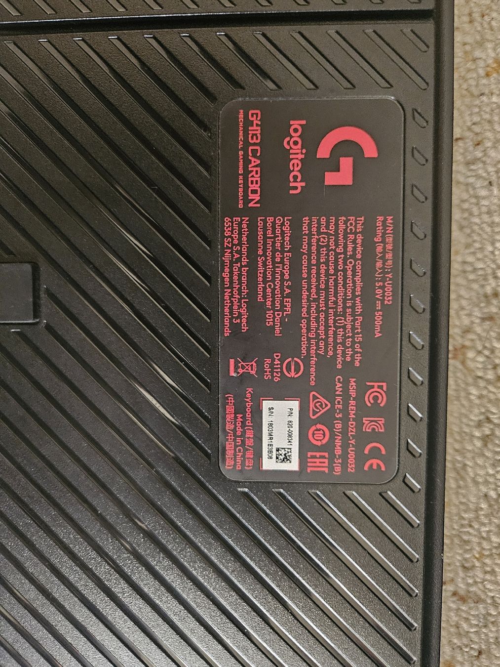 Logitech Claviers: Logitech G413 Carbon Mechanical Keyboard used condition – Défectueux à Sisseln AG par rjj_ydb7 1