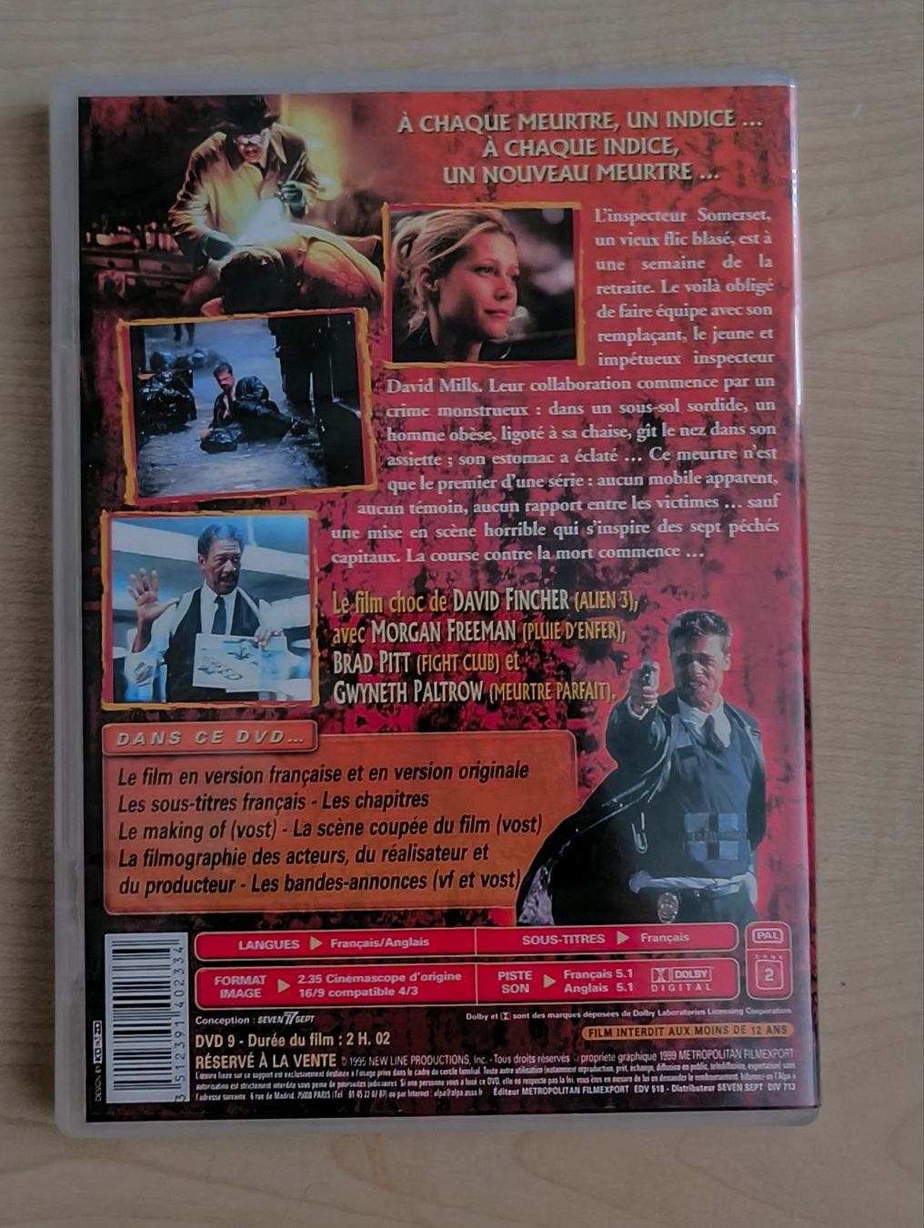 Tutti i DVDs: Seven - David Finscher - DVD – Usato da Sion venduto da dor_8hwv 1