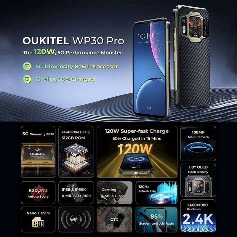 Handys / Smartphones: Oukitel WP30 Pro 5G Android 13 Robustes Telefon 12GB+512GB – Neu und originalverpackt aus Malans GR von BUYBEST-Schweiz 2