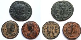 lot 3 römische münzen (4 Jhr n. Chr)