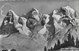 Berggesichter Eiger, Mönch und Jungfrau Feldpoststempel