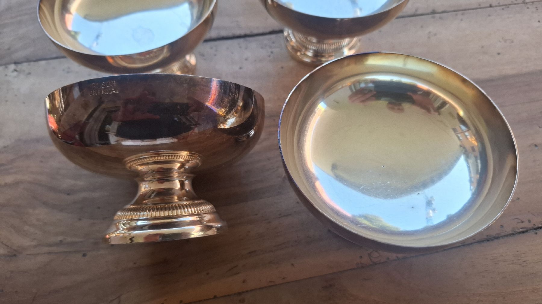 Ciotole: 6 versilberte Dessert-/Glacé-Schalen – Usato da Zürich venduto da witike 4