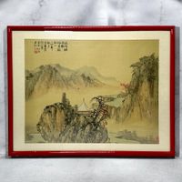 Peinture chinoise ancienne paysage encre Chine soie. Signée