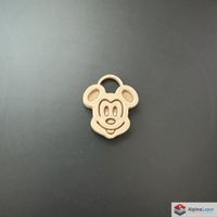 Mickey Waffle 3D Printed Keychain Zipper Pull Beige