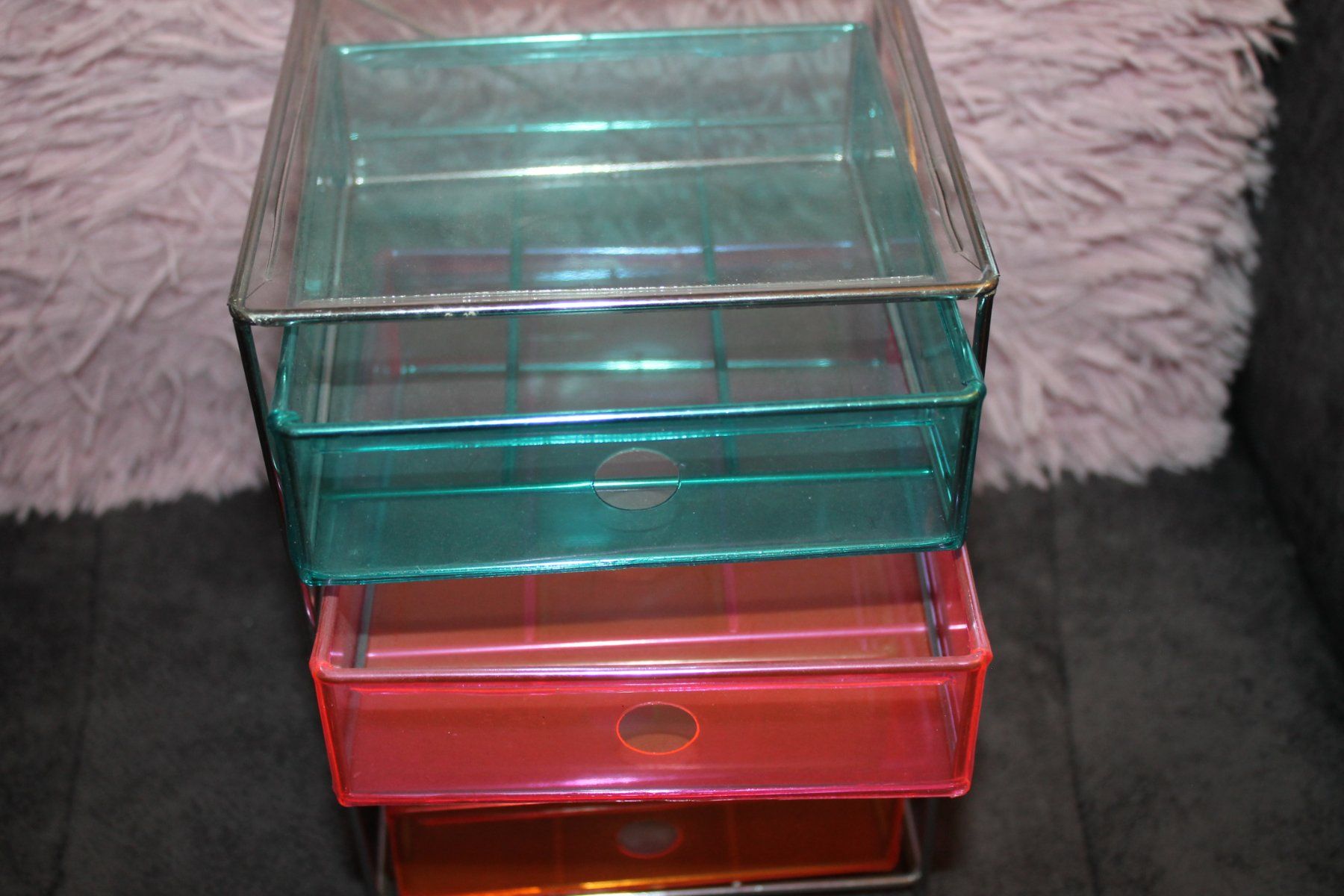 Sistemi di archiviazione: Schubladenbox, farbig, Organizer, 4 Fächer, NEON 90er – Usato da Hüttwilen venduto da pinti55 5