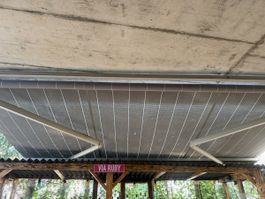 Sonnenstore komplett, Stoff teilweise geschädigt