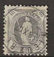 CH097a - Helvetia debout 97a vollstempel Nieder....