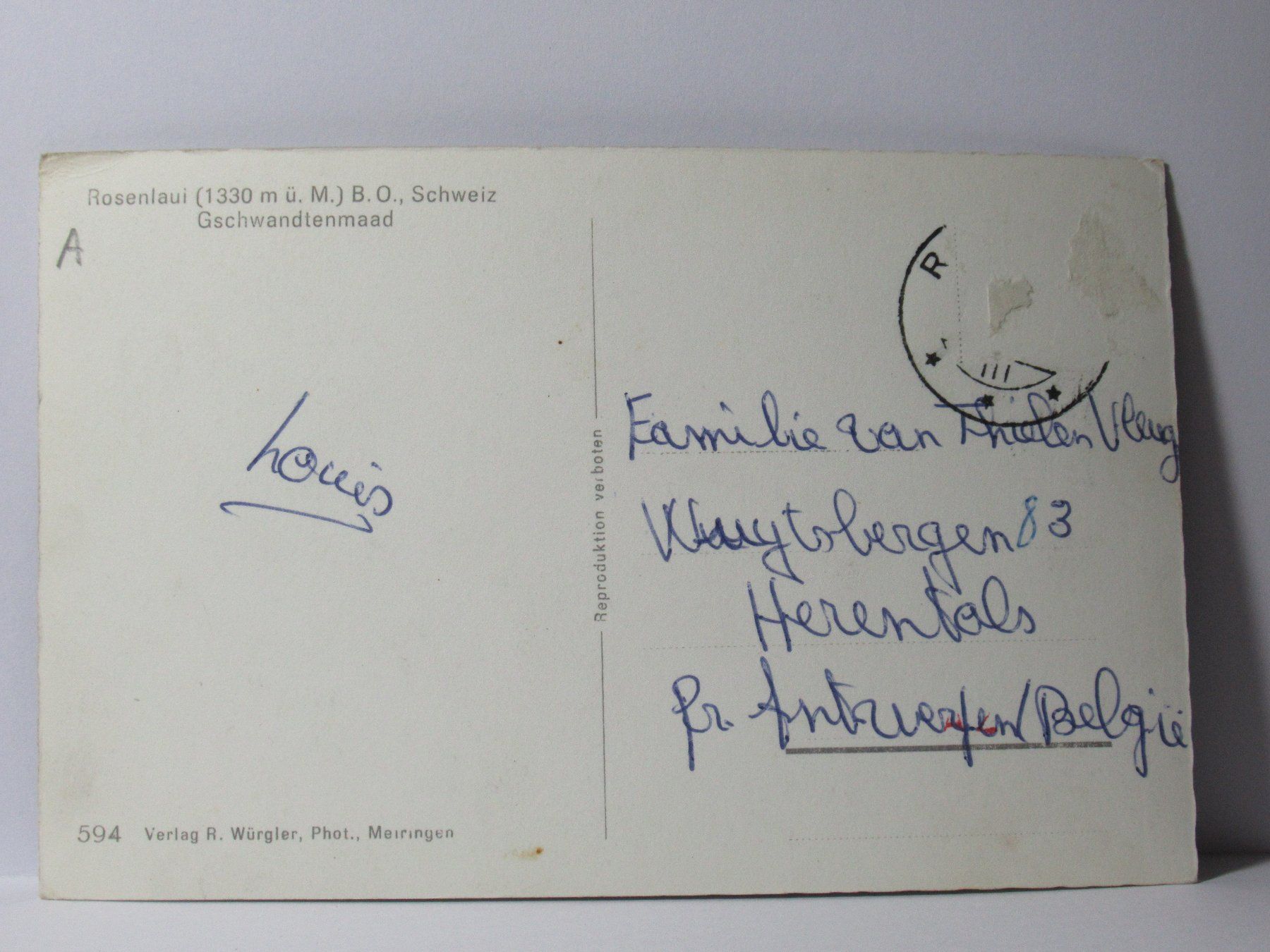 Ansichtskarten: Ansichtskarte   Rosenlaui , Kühe – Gebraucht aus Grenchen von Bluemchen1900 1