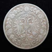 Österreich 1900 5 Kronen Kaiser Franz Josef silber 900/1000