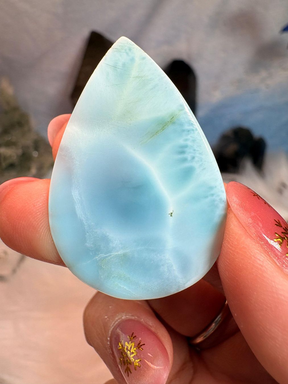 Minerali & Pietre curative: Larimar Cabochon – Nuovo (secondo la descrizione) da Neuheim venduto da m.hald 3
