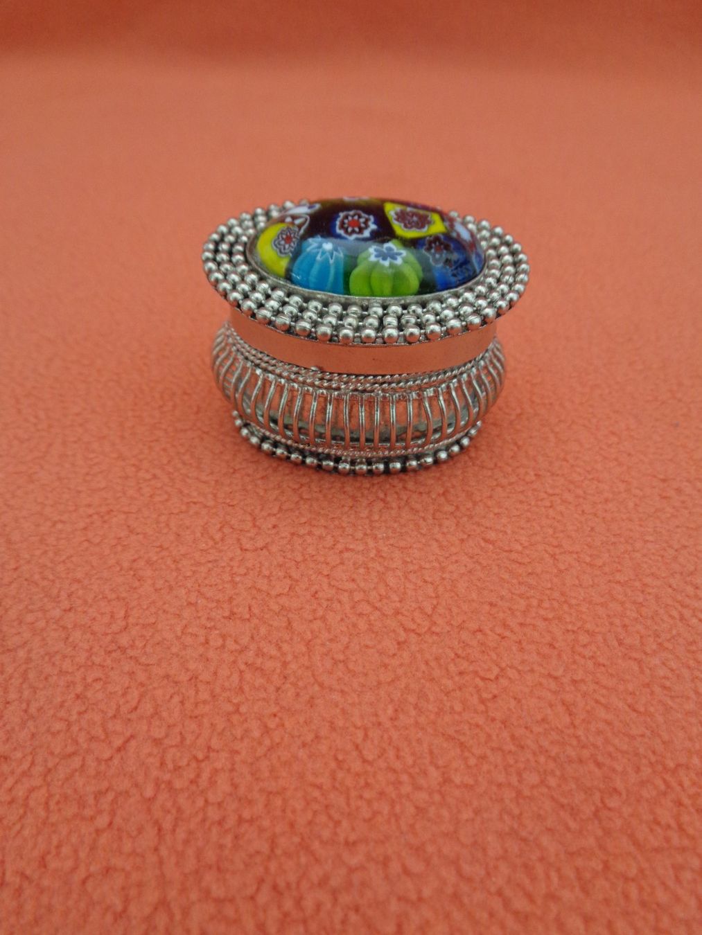 Sonstige Kosmetik & Pflege: Silber Pillendose mit Murano Millefiori – Gebraucht aus Chur von omonia 5