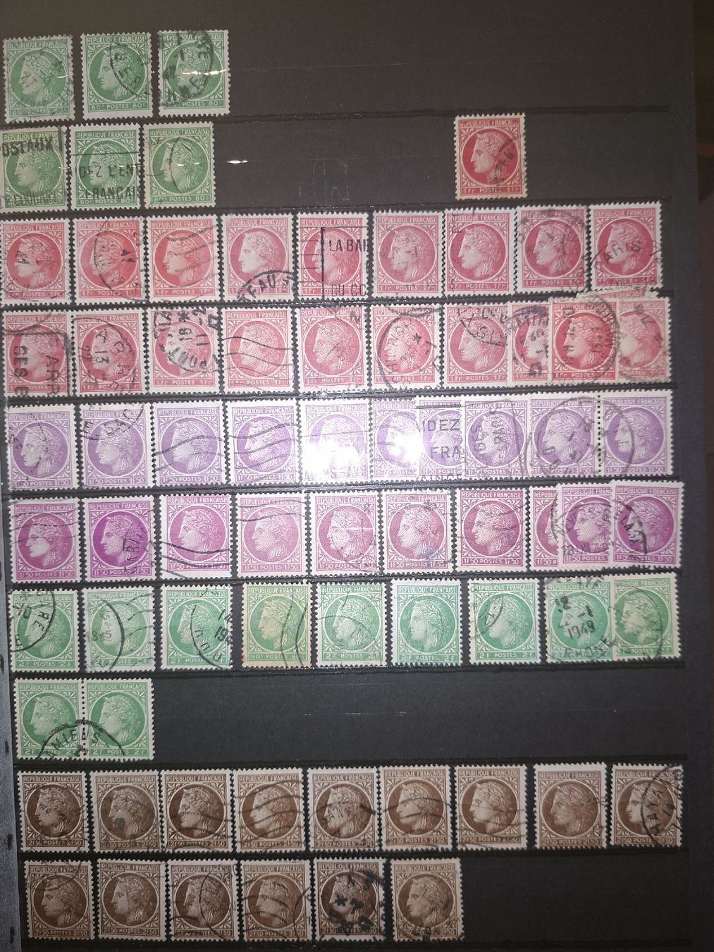 Alle Briefmarken: Dublettensammlung Frankreich – Gebraucht aus Balgach von SIMEON27 3