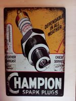 Champion Spark Plugs Blechschild