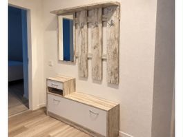 Hallway Furniture Set with Mirror, Coat Rack & Shoe Storage