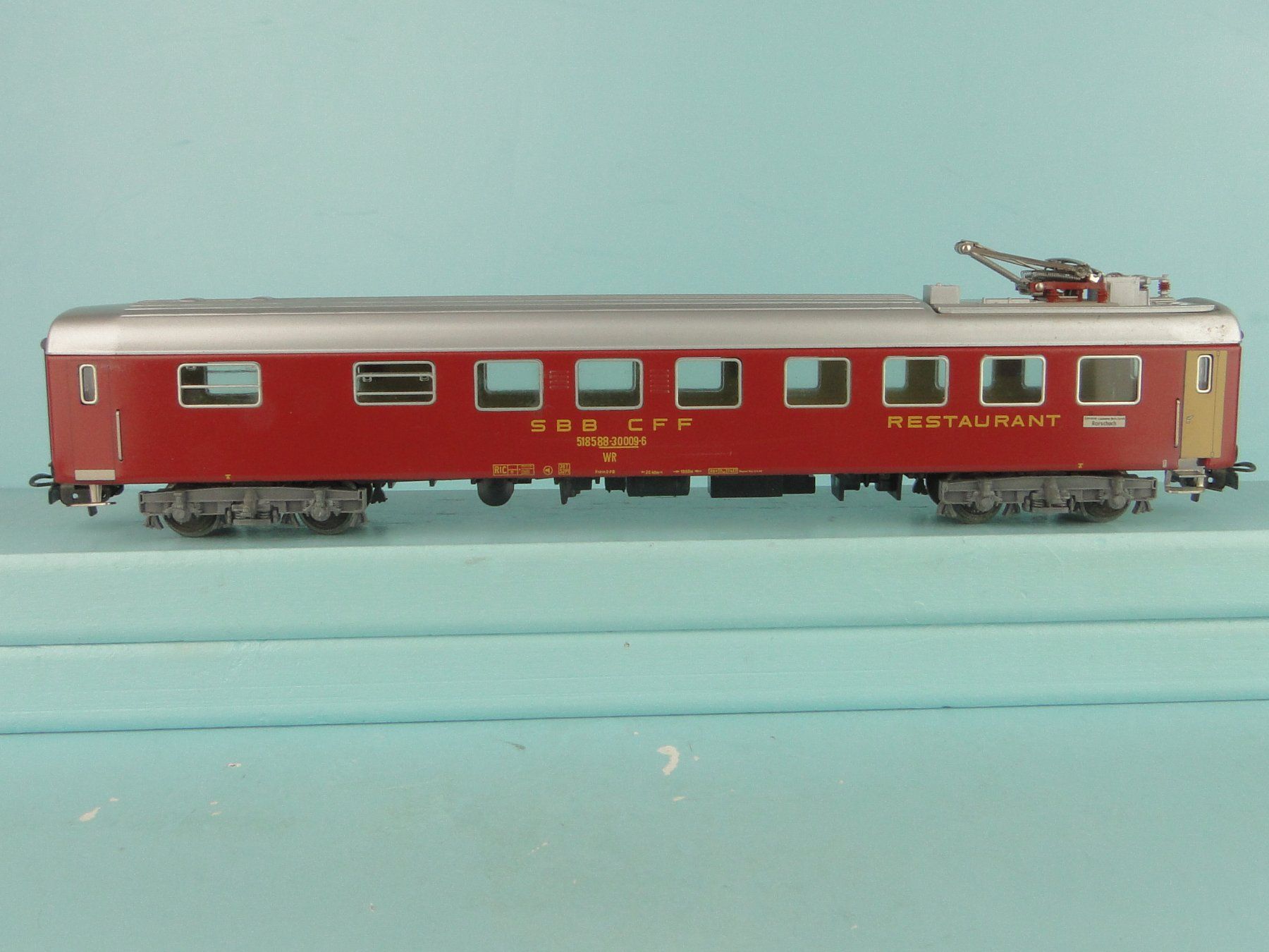 Märklin Modellini di ferrovie: Märklin 4068 SBB Restaurant, Blech – Usato da Bülach venduto da cann11 4