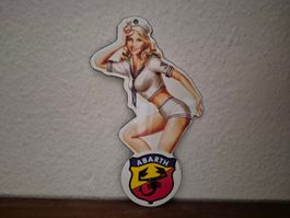 Emailschild Fiat Abarth Werkstatt Service Emaille Schild
