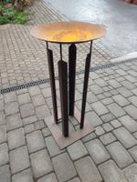 Gartenschale aus Eisen mit Standfuss, Vogelbad, Feuerschale