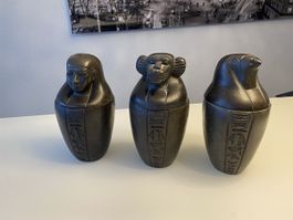 3 Kanopen Gefässe Ägypten Stil Stein Set 3 Stück