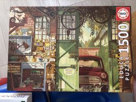 Puzzle EDUCA 1500 pièces garage atelier voiture ancienne